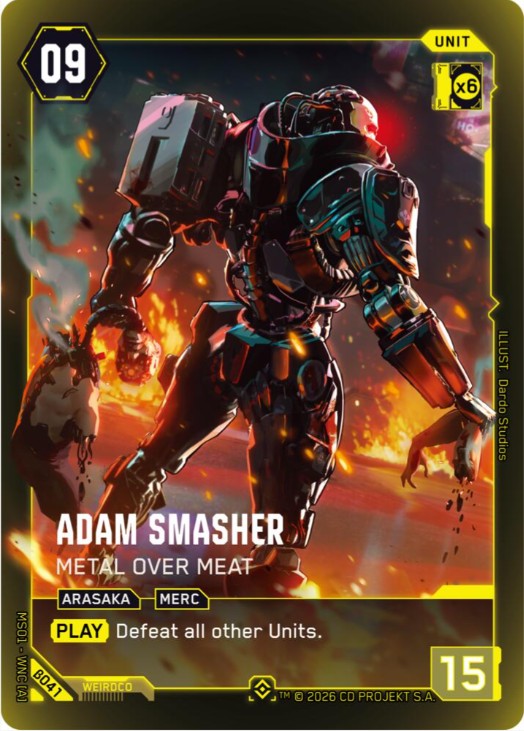 Adam Smasher, Metal over meat